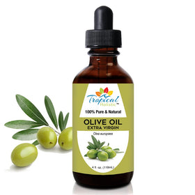 Tropical Holistic bottle in bathroom setting showing travel-ready natural care benefit