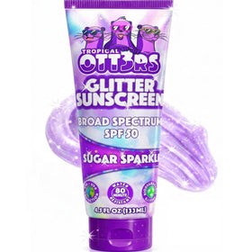 TROPICAL OTT3RS front packaging clearly showing SPF 50 and shimmer benefit