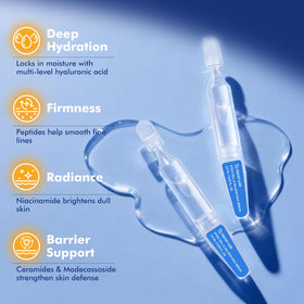 TRSTAY LUXE serum texture drop demonstrating lightweight, hydrating finish