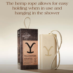 Tru Fragrance Beauty bar hanging in shower demonstrating convenient storage