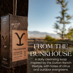 Tru Fragrance Beauty soap on hemp rope detail for easy handling and drying