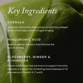 True Botanicals label detail showing active ingredients and dermatologist-tested claim