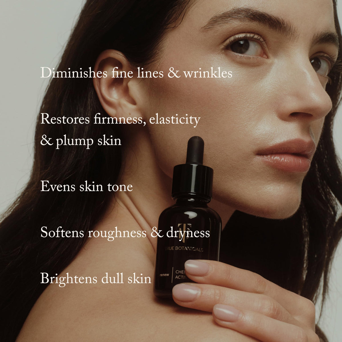 True Botanicals close-up of serum texture demonstrating lightweight hydration