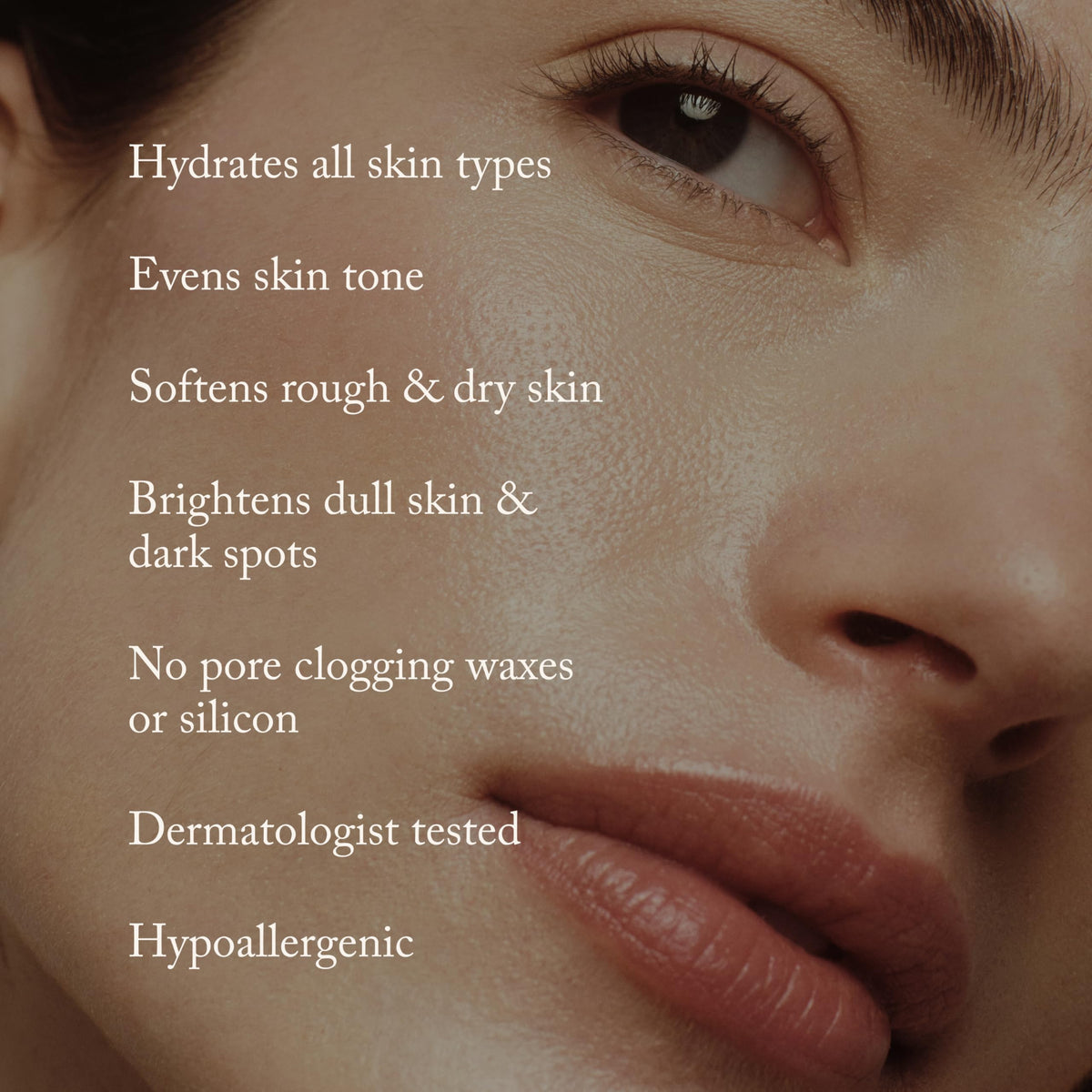 True Botanicals close-up texture swipe demonstrating creamy, non-greasy finish