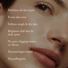 True Botanicals close-up texture swipe demonstrating creamy, non-greasy finish