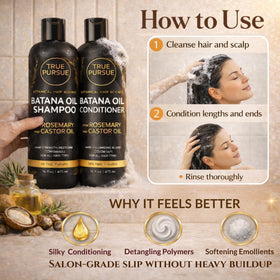 TRUÉ PURSUÉ in-shower application of shampoo and conditioner for easy daily routine