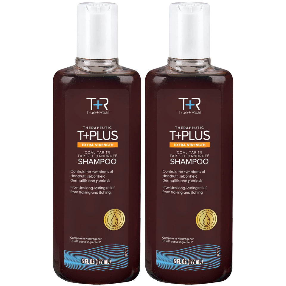 True+Real front packaging showing two 6 fl oz bottles and benefits