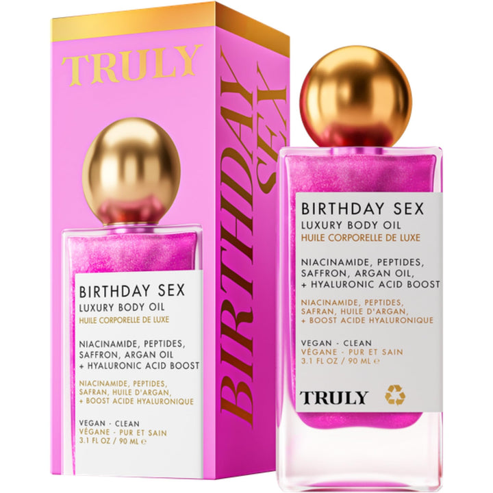 Truly bottle front view showing elegant packaging and fast-absorbing benefit