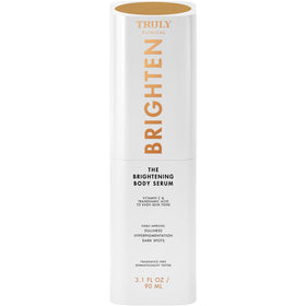 Truly front bottle view showing clean packaging and brightening benefits