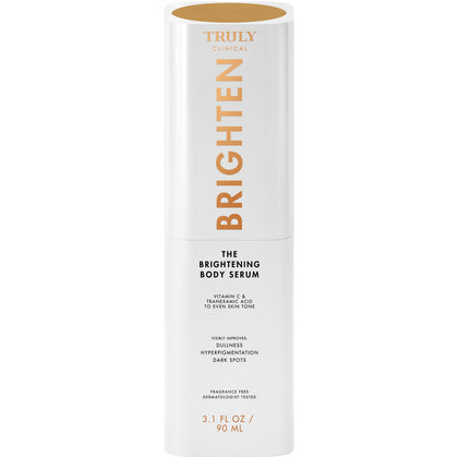 Truly front bottle view showing clean packaging and brightening benefits