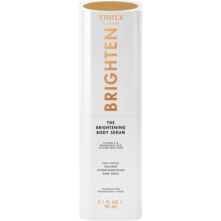 Truly front bottle view showing clean packaging and brightening benefits