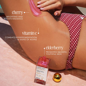 Truly Cherry Baby applied on skin showing hydrated, luminous finish benefit