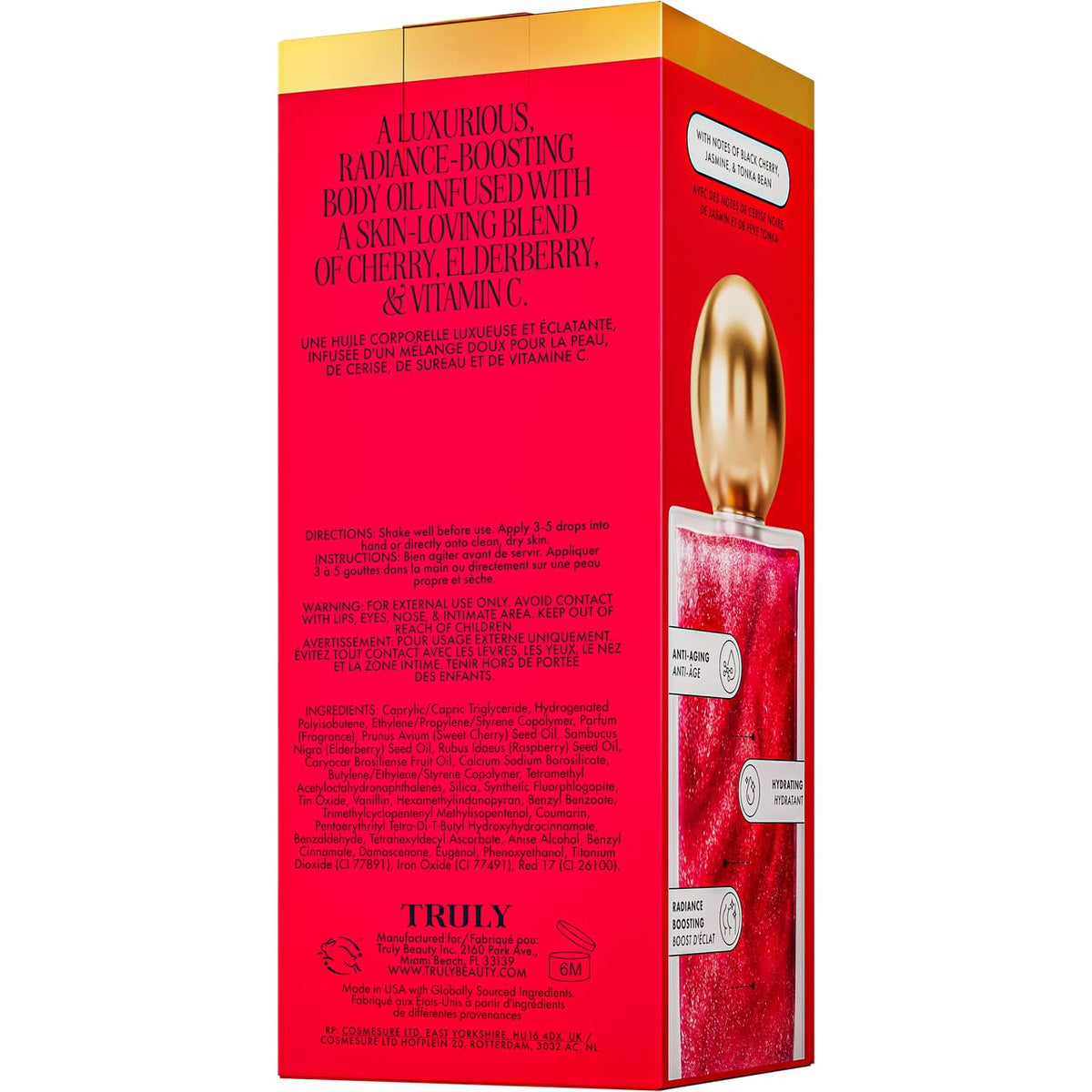 Truly Cherry Baby shimmering skin detail showcasing subtle illumination benefit