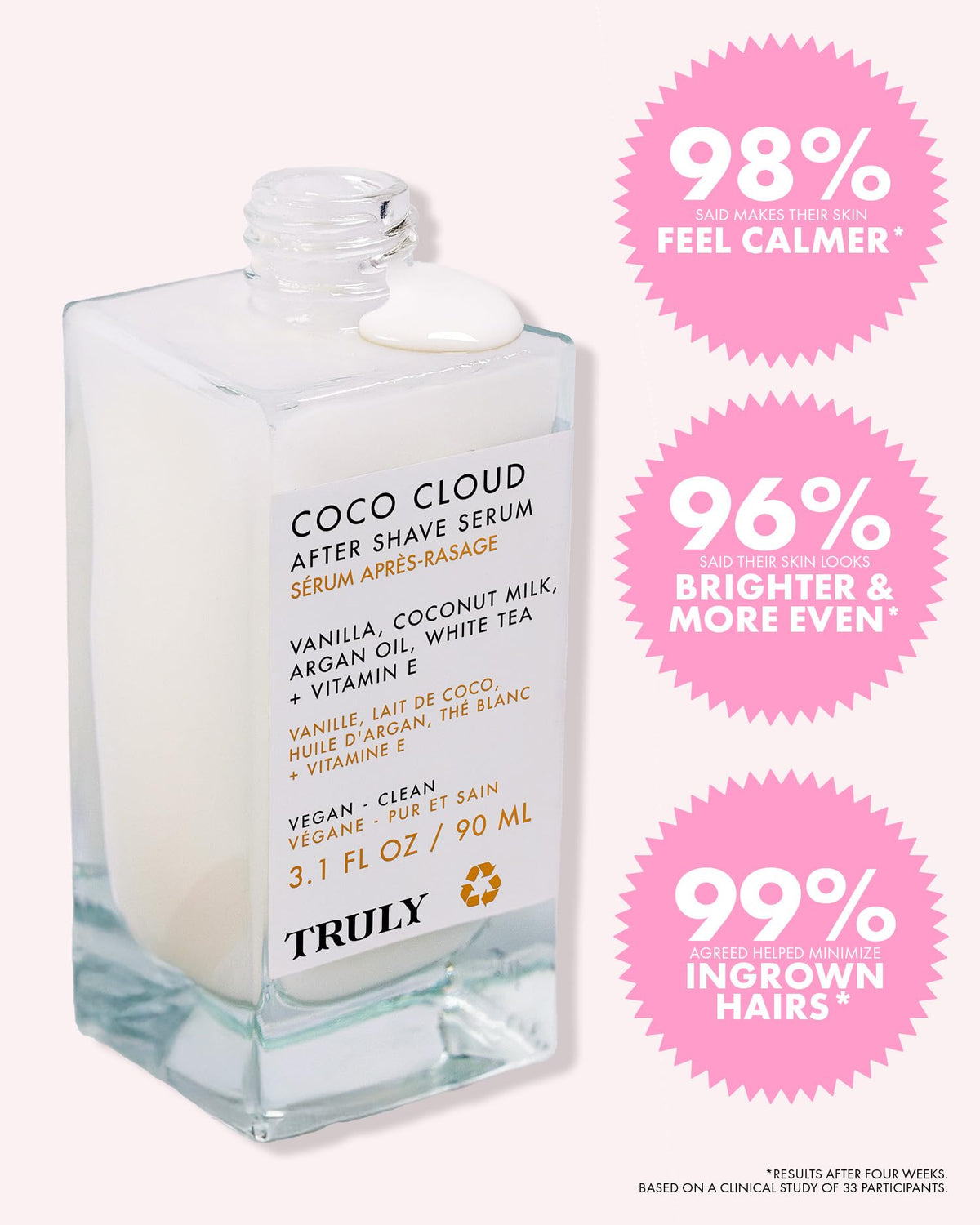 Truly Coco Cloud on bathroom shelf styling for everyday grooming ritual benefit