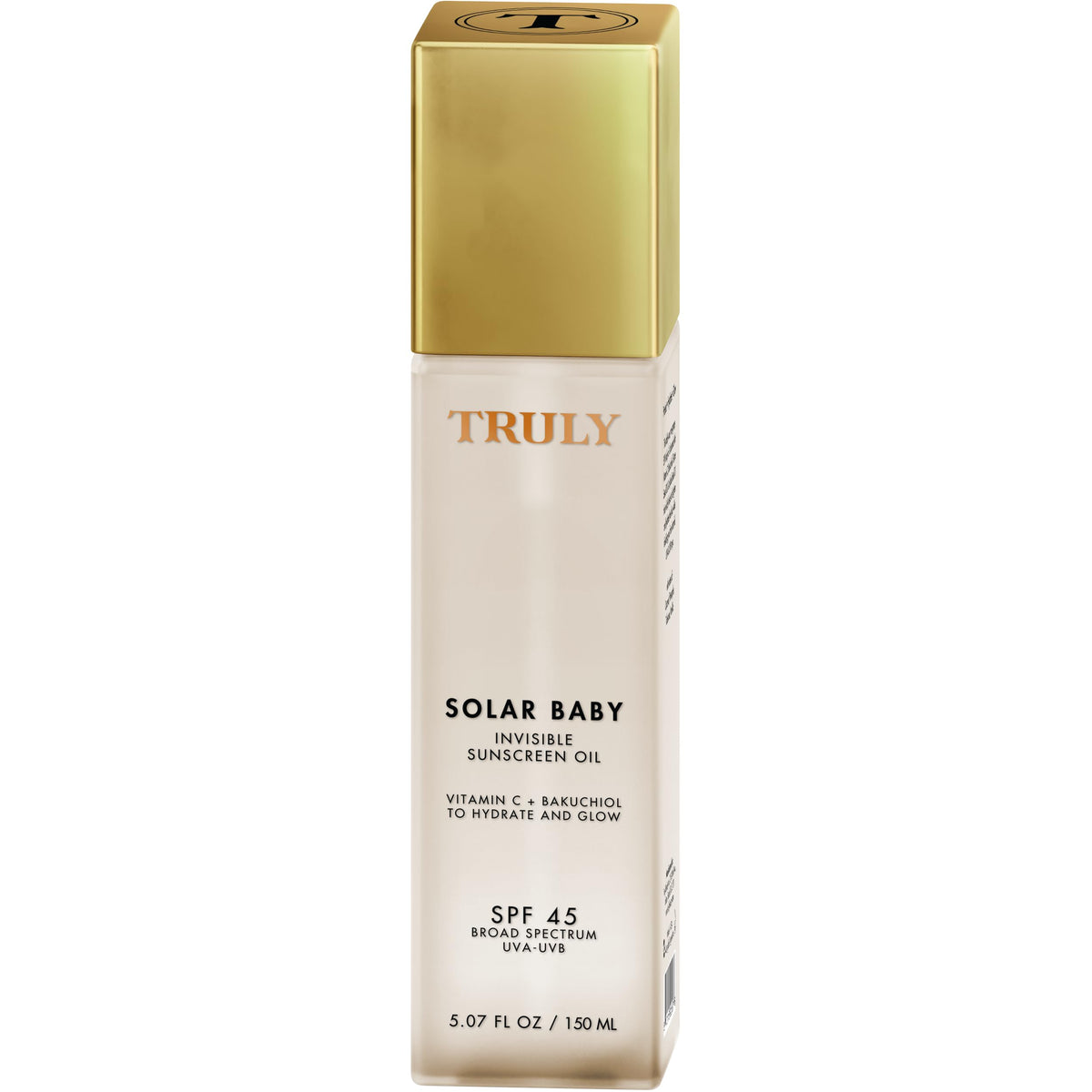 Truly Solar Baby front packaging showing SPF 45 and glow benefit