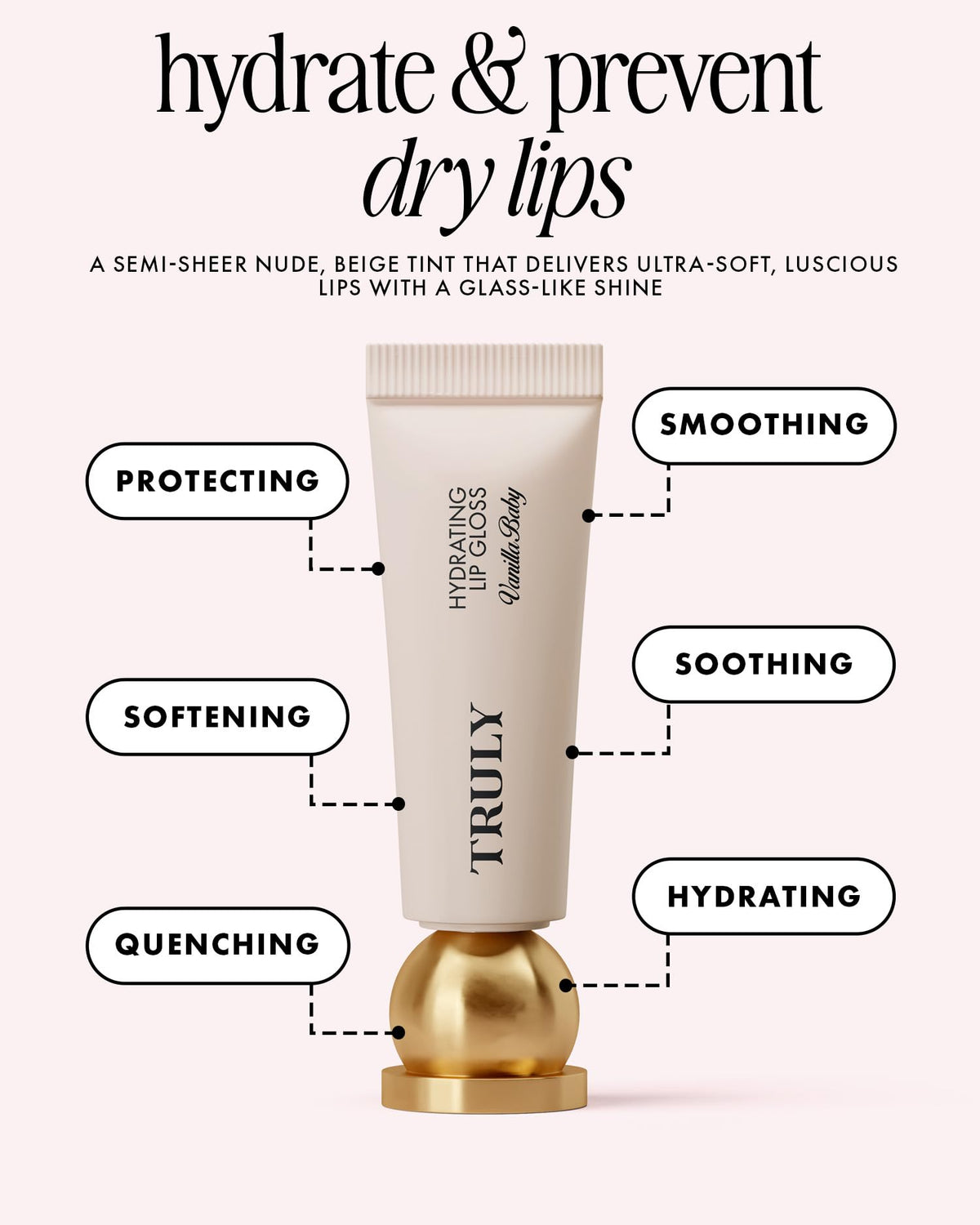Truly applicator wand detail demonstrating smooth glide and coverage