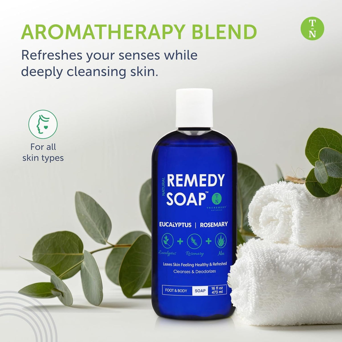 Truremedy Naturals gel texture pouring from bottle showing creamy moisturizing benefit