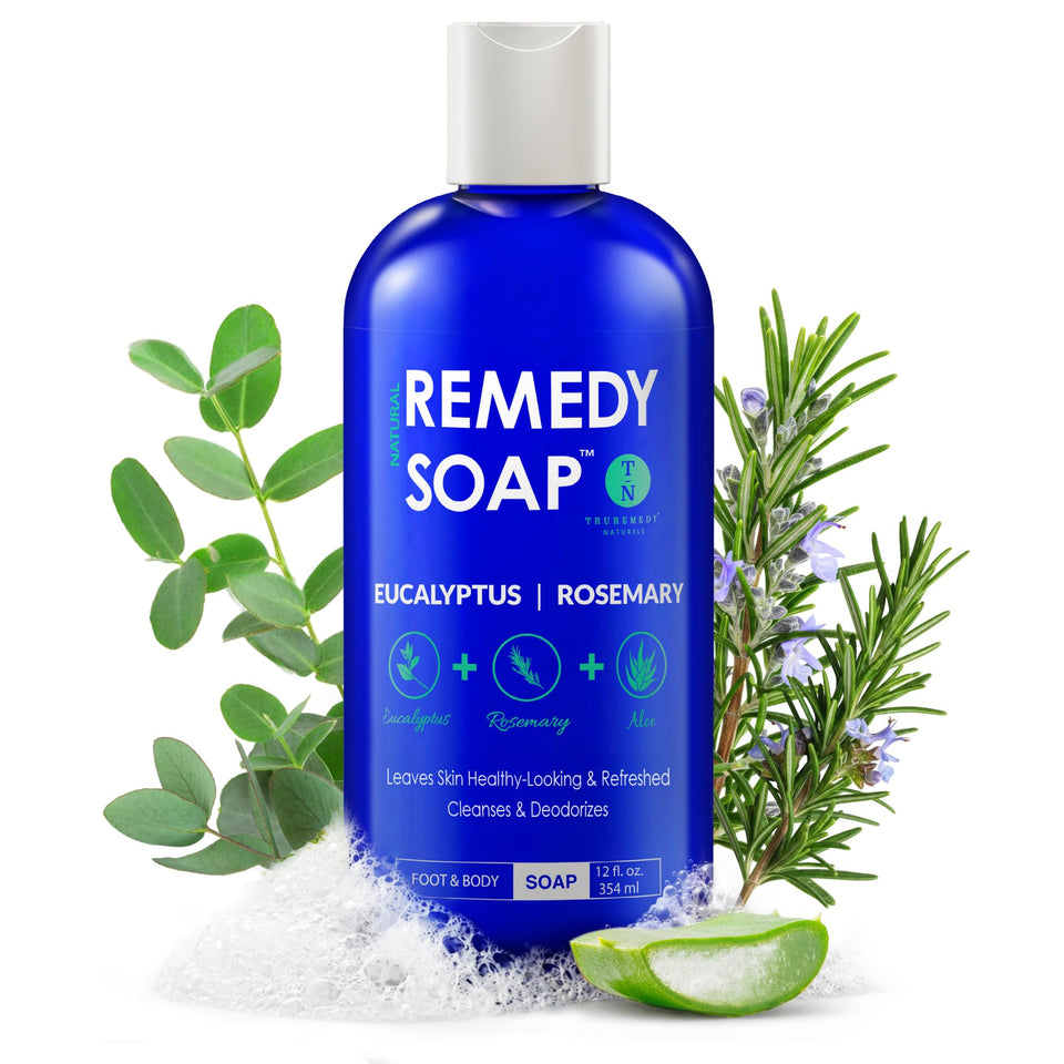 Truremedy Naturals bottle front packaging showing label and fresh scent benefit