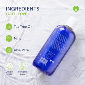 Truremedy Naturals key oils flatlay with tea tree and eucalyptus for natural ingredients benefit