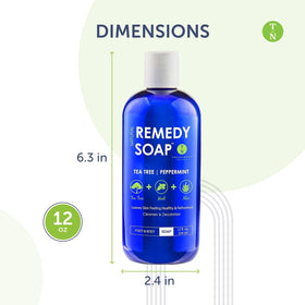 Truremedy Naturals pump dispensing body wash in shower for easy use benefit
