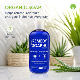 Truremedy Naturals gel texture lather close-up demonstrating rich moisturizing foam