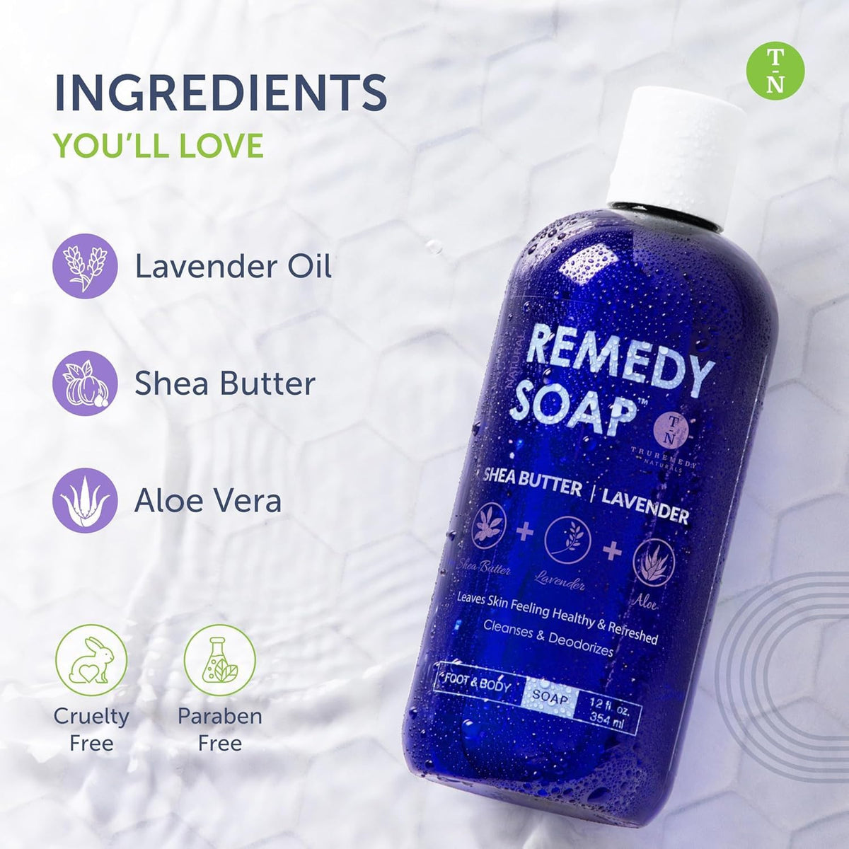Truremedy Naturals shea butter and aloe ingredients promoting nourishment