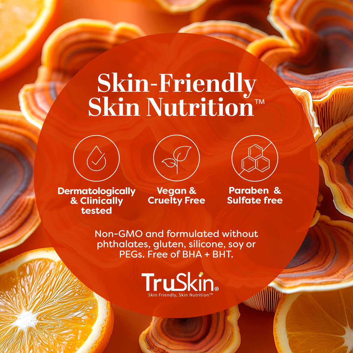 TruSkin application on hand showing spread, illustrates gentle, leave-on finish