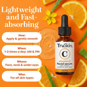TruSkin bottle on bathroom shelf conveying daily routine convenience