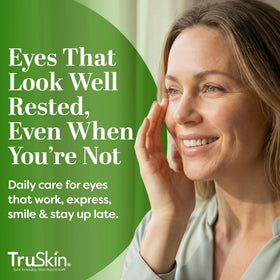 TruSkin gel applied under makeup demonstrating seamless layering benefit