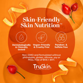 TruSkin small droplet of formula on skin illustrating smooth absorption