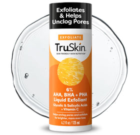 TruSkin front bottle showing product and volume, highlights convenient daily use