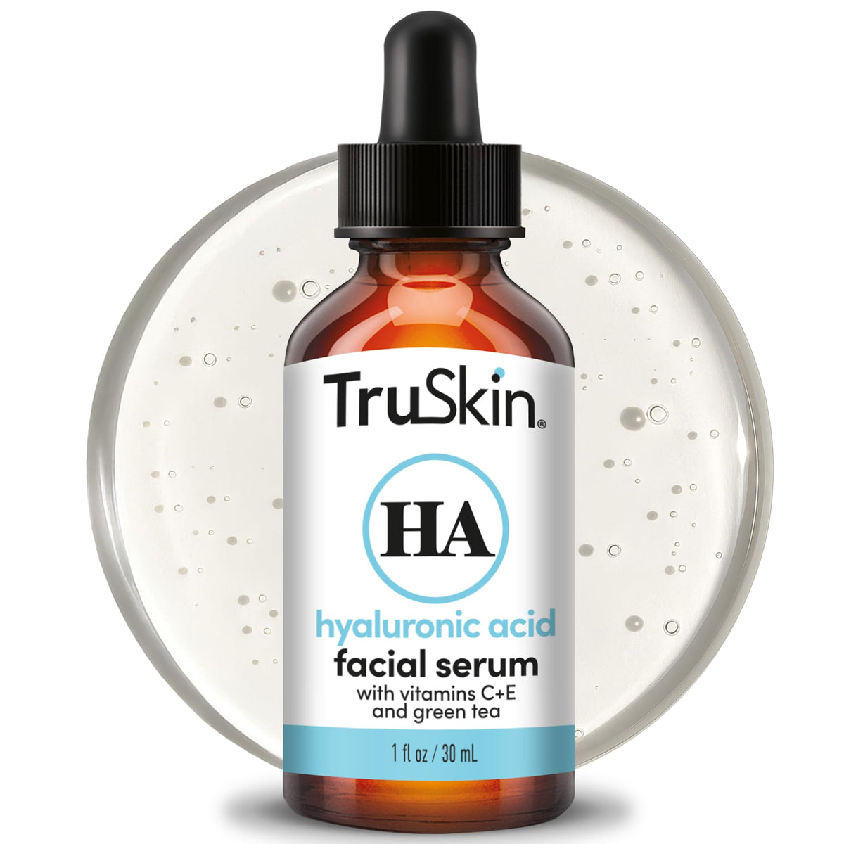 TruSkin front bottle showing clean design and hydration benefits