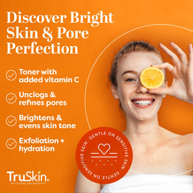 TruSkin label close-up showing ingredients and claims, aids quick ingredient scan