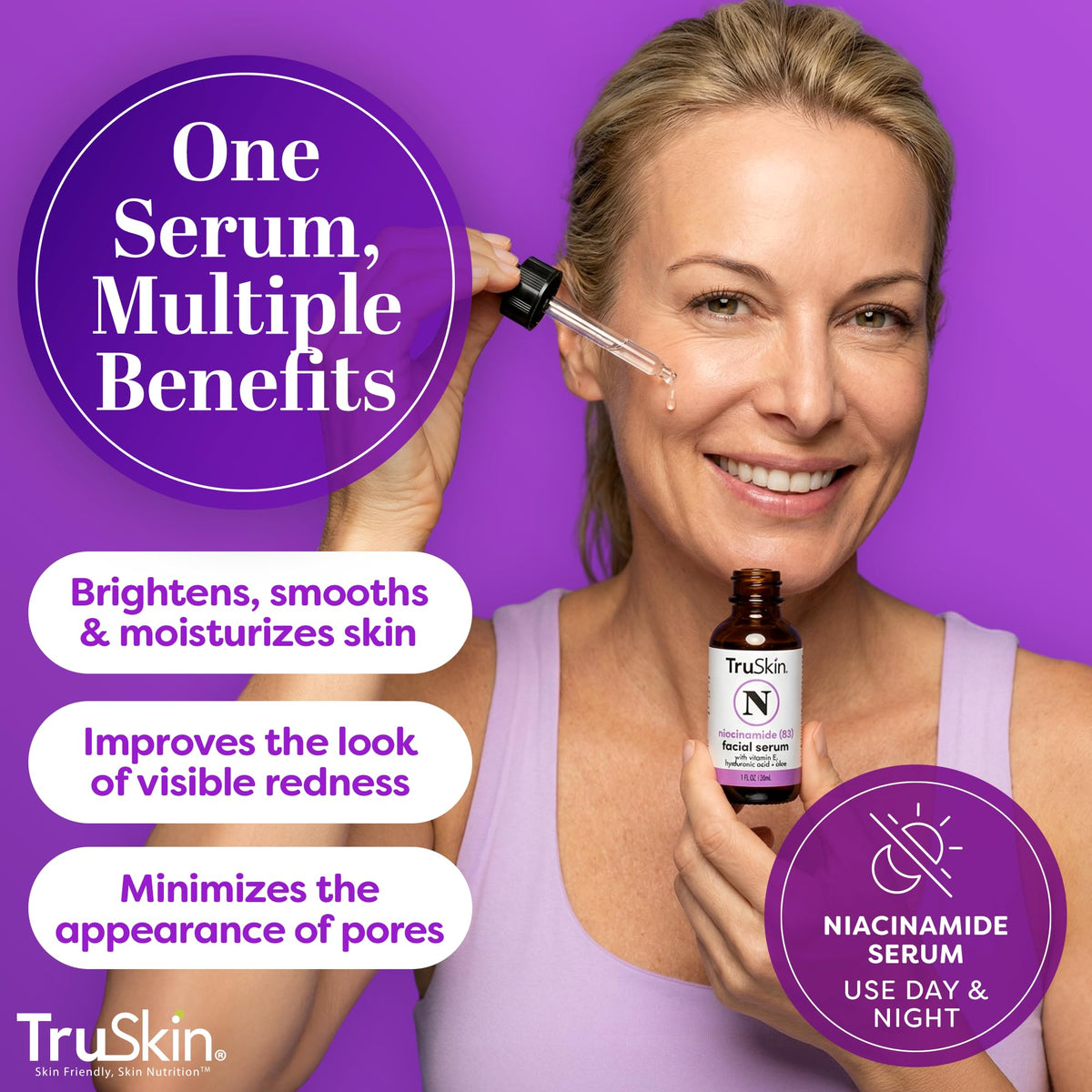 TruSkin texture close-up of serum highlighting lightweight, hydrating feel