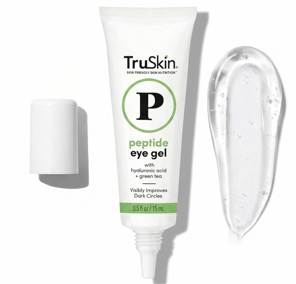 TruSkin front packaging showing bottle and branding, clear product benefit