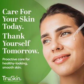 TruSkin serum being applied to skin demonstrating quick absorption and comfort