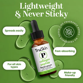 TruSkin bottle in hand to show 1 fl oz scale and convenient travel-friendly size