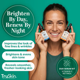 TruSkin retinol serum dropper detail demonstrating controlled nightly application