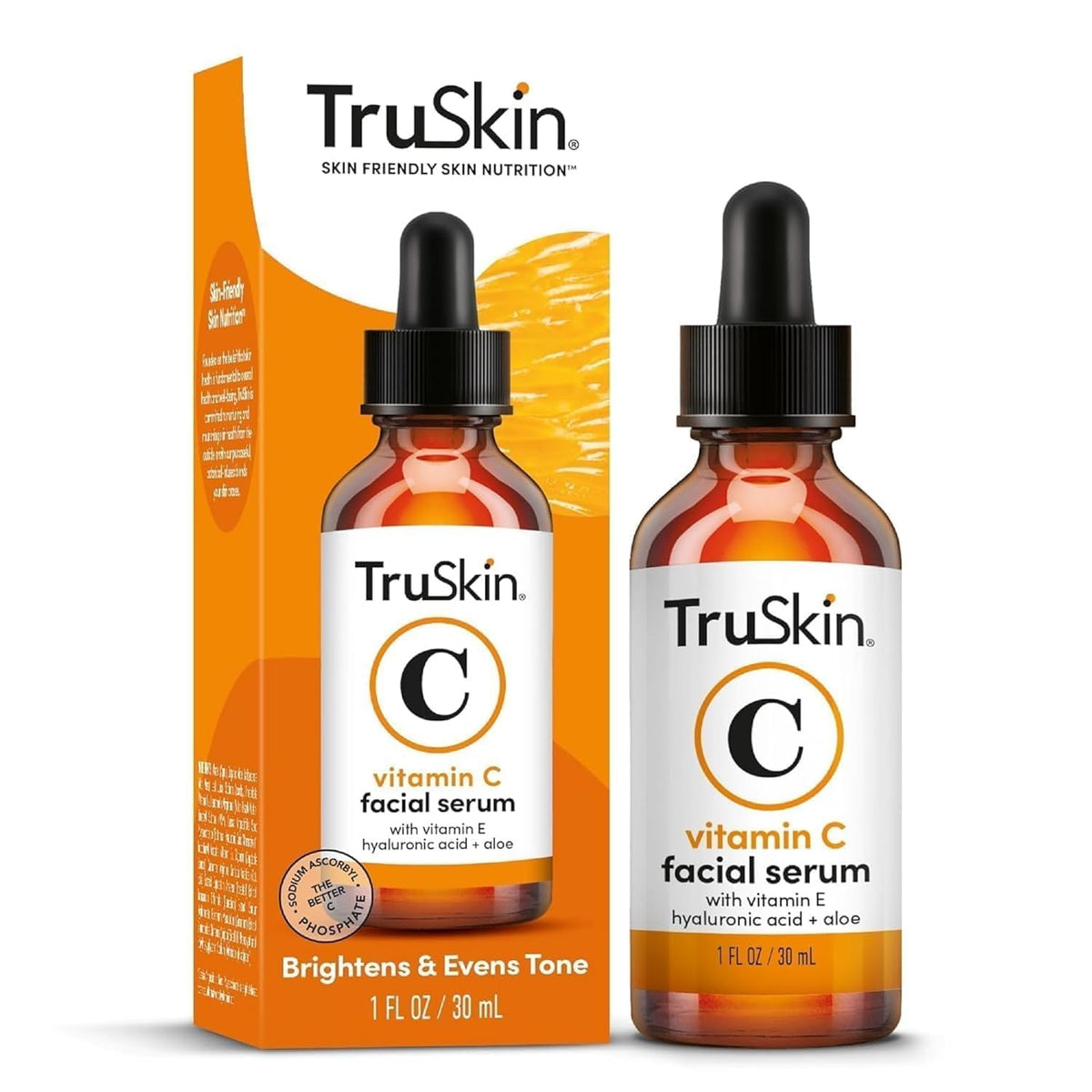 TruSkin Naturals on bathroom shelf in routine setting suggesting daily skincare use