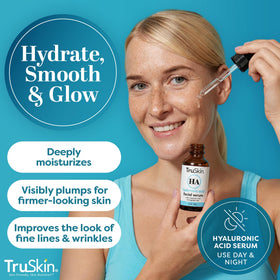 TruSkin texture close-up showing lightweight serum that absorbs quickly for hydration