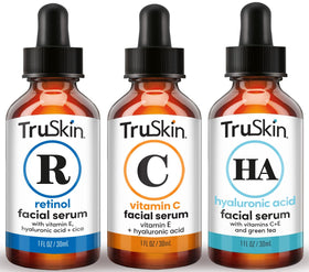 TruSkin size comparison with hand showing bottle scale and convenience