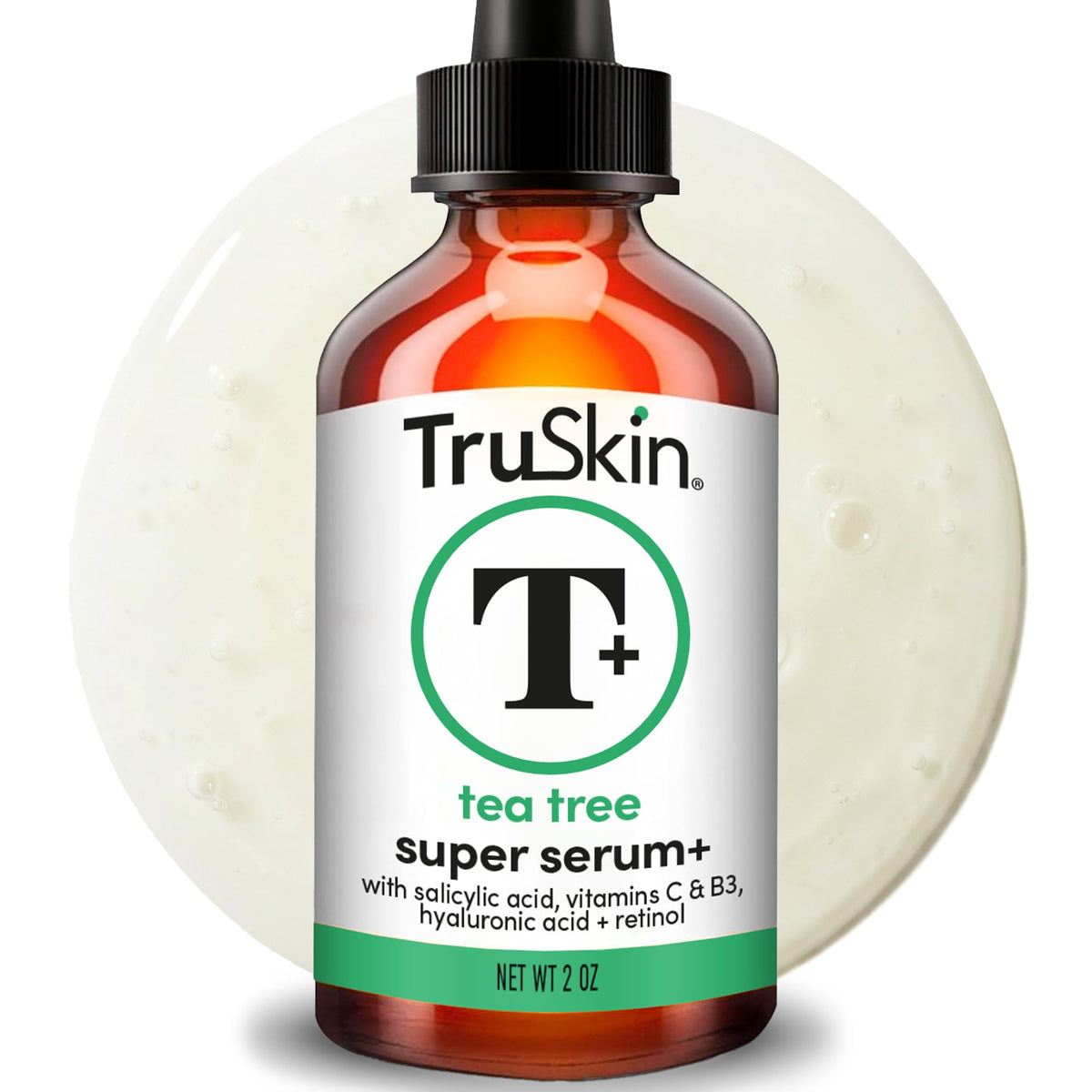 TruSkin front packaging showing 2 oz serum for clearer-looking skin