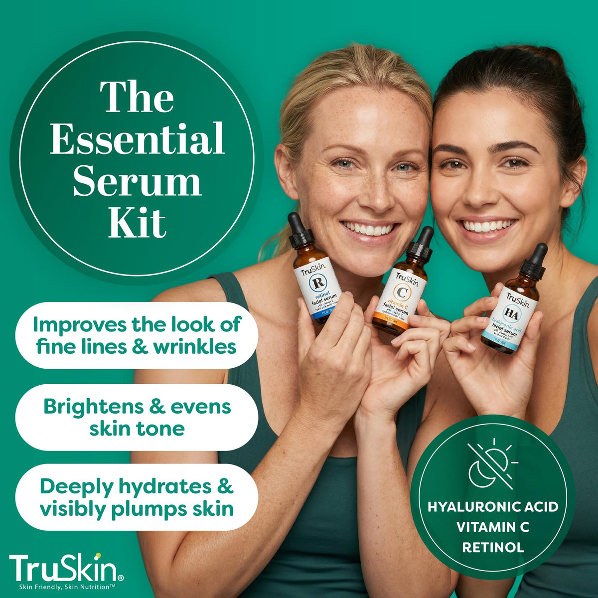 TruSkin Vitamin C dropper close-up highlighting brightening texture