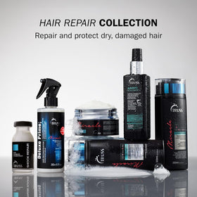 TRUSS applying ampoule to damp hair for deep reconstruction and detangling