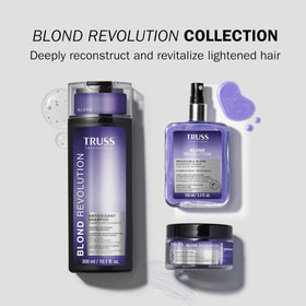 TRUSS bottle staged with companion Blond Revolution products for system use
