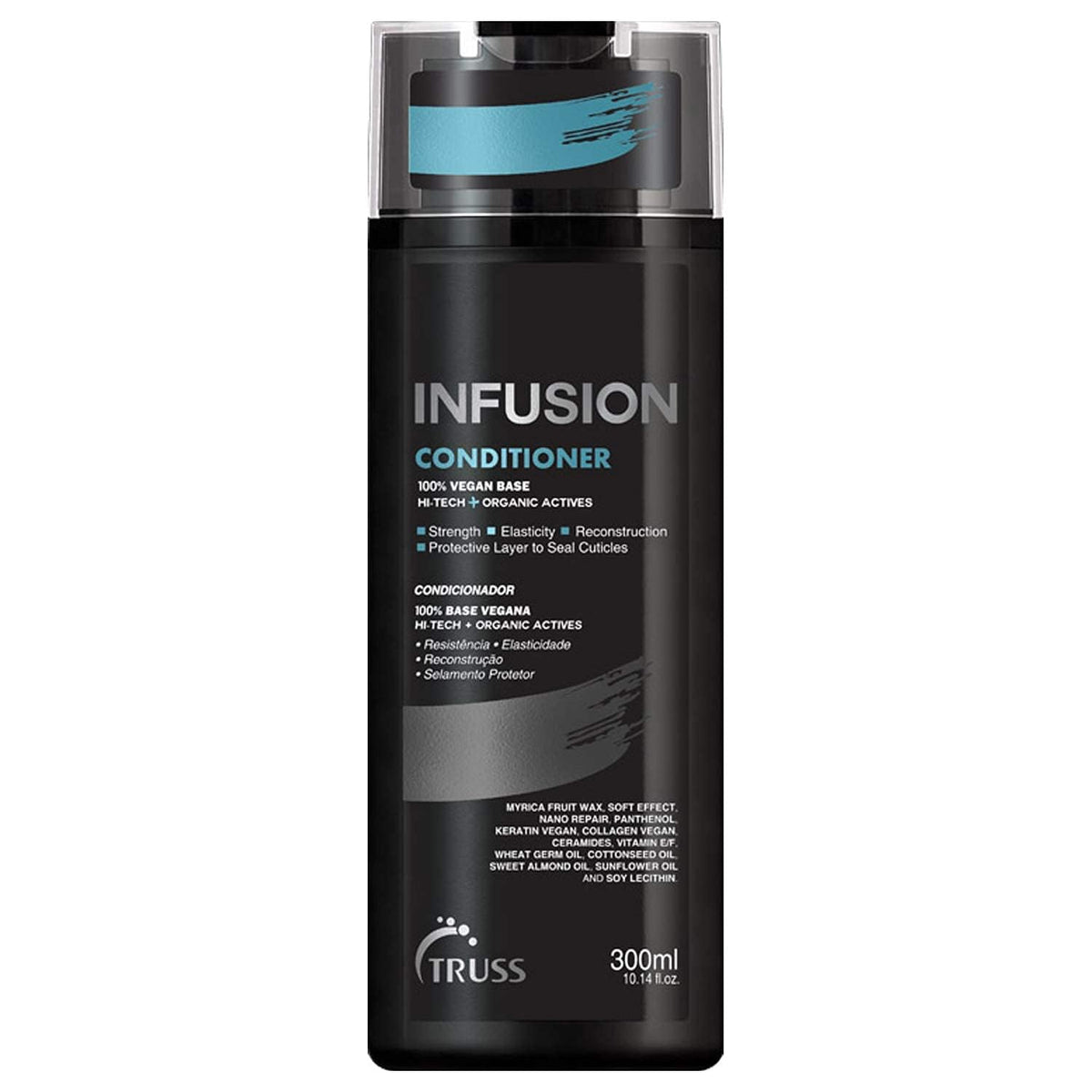 TRUSS bottle front view highlighting sleek packaging and professional appeal