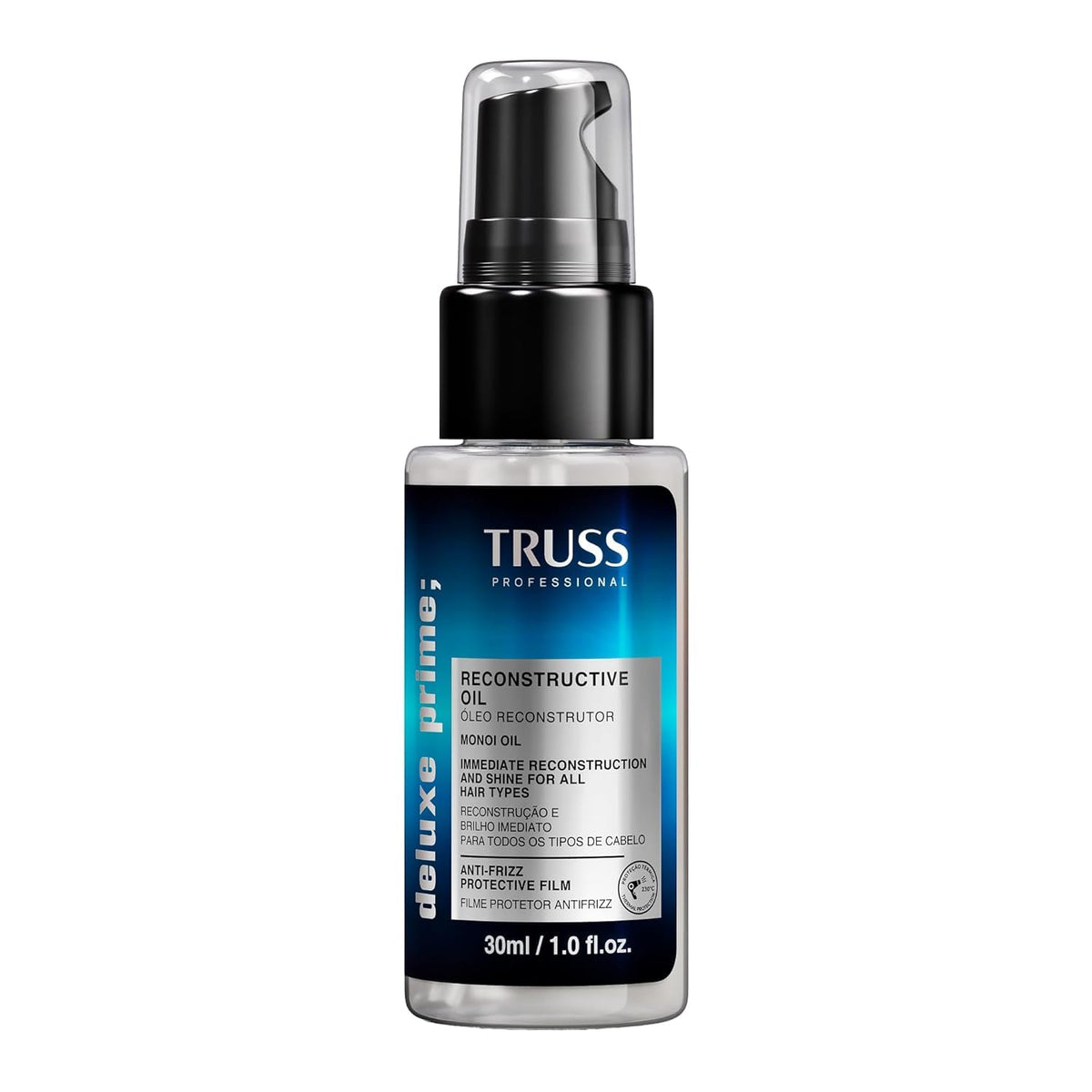 TRUSS front packaging showing bottle and label, clear product identification and polished look