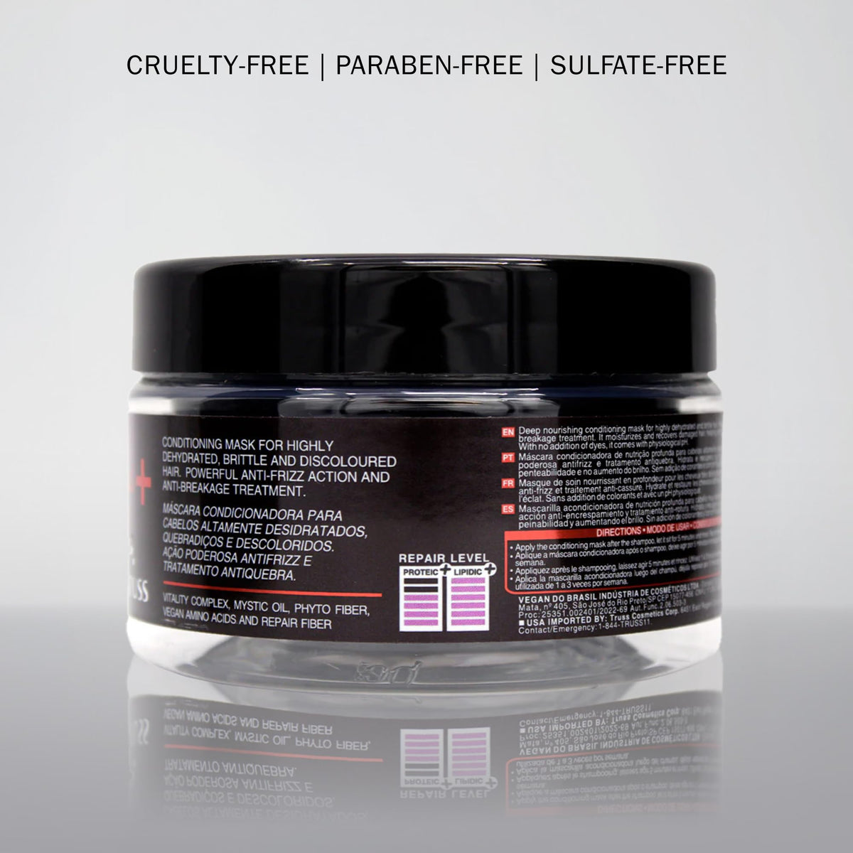 TRUSS label close-up highlighting ingredient focus and pH balance
