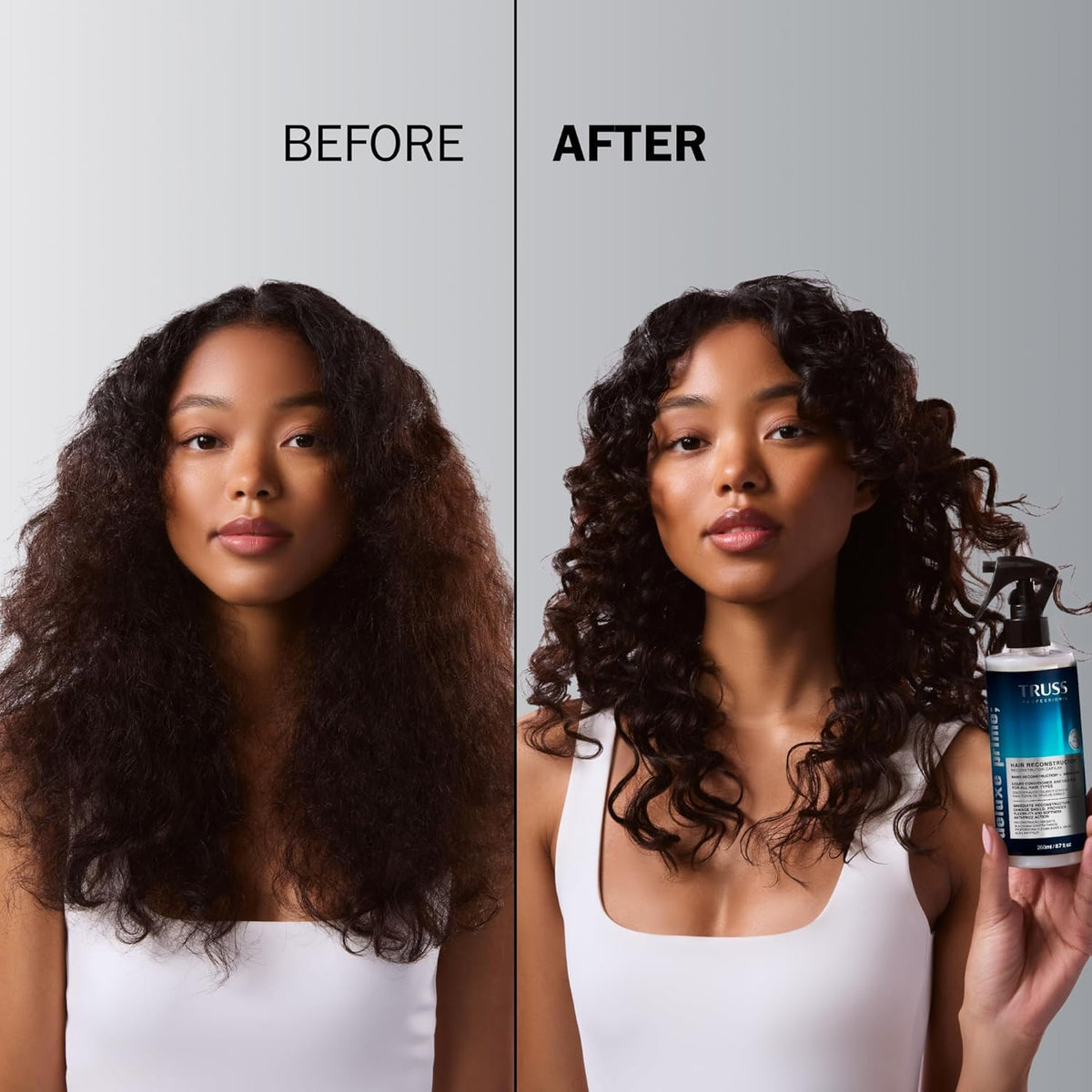TRUSS texture detail on hair strand demonstrating smoothing benefit