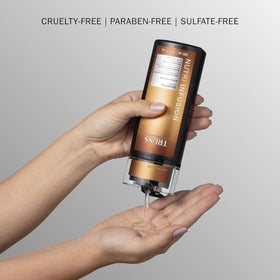 TRUSS hair after use showing smooth shiny strands and improved manageability benefit